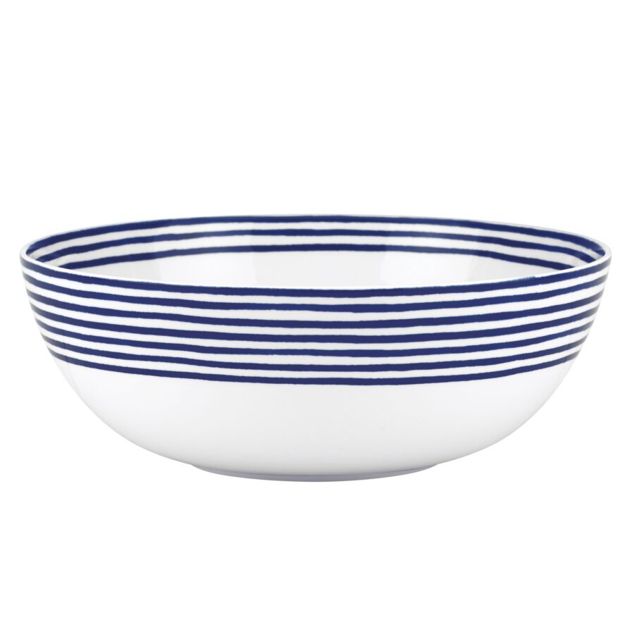 Blue Accent Medium Serving Bowl
