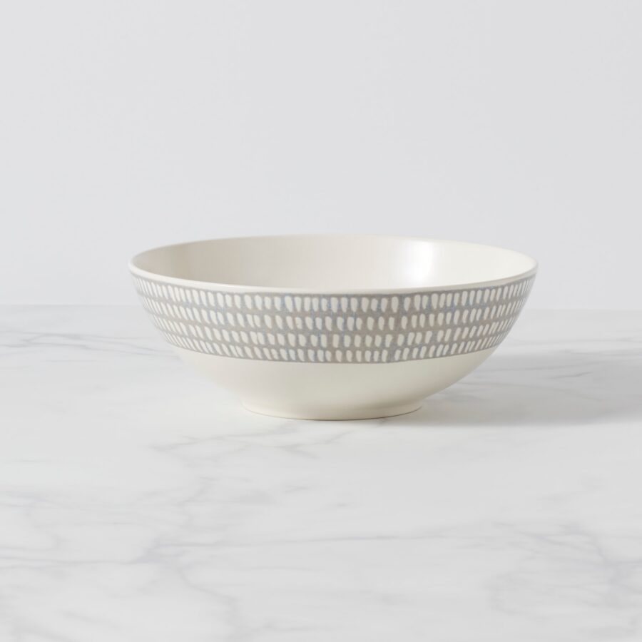 Textured Neutral Serving Bowl