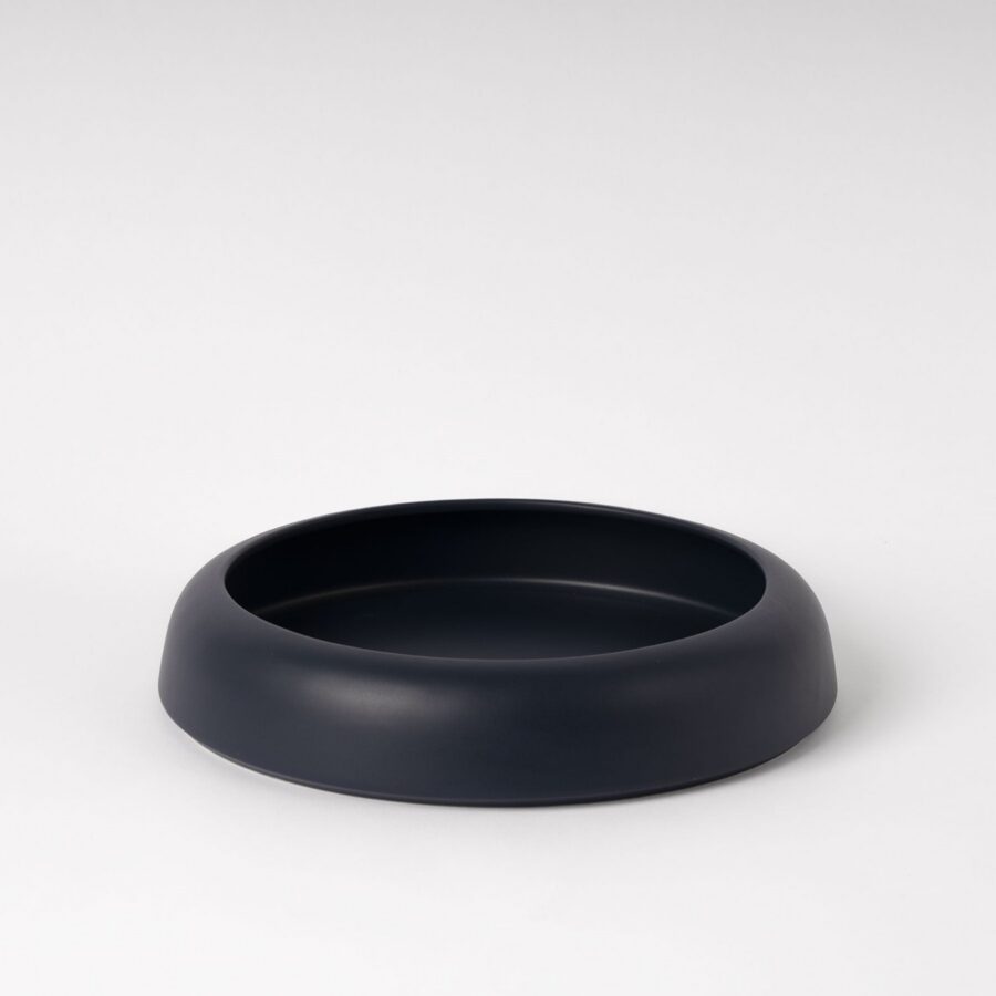 Large Dark Blue Low-Profile Centerpiece Bowl