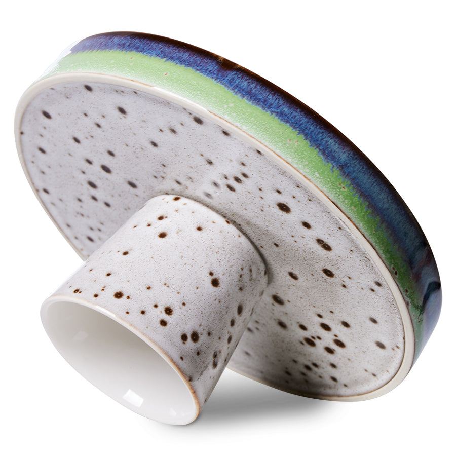 Footed Stoneware Serving Bowl - Image 4